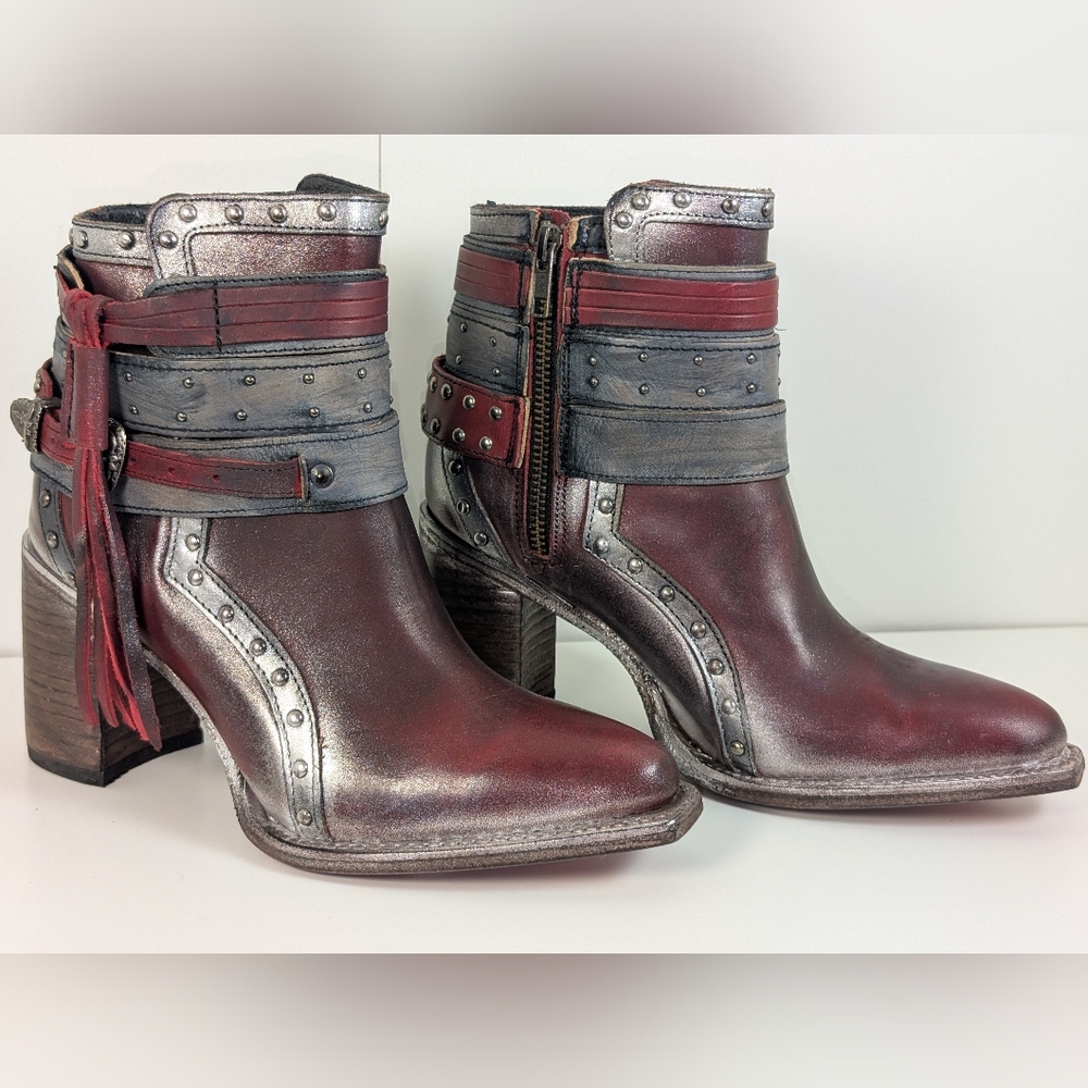 Freebird Julius Burgundy Sz 7 Boots B-17